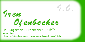 iren ofenbecher business card